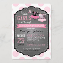 Tutuen och pricker den tvilling- flickababy shower
