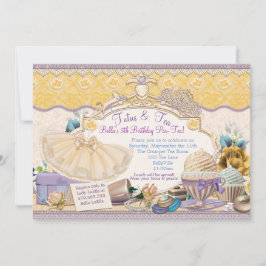 Tutus- och Tea Party Girls-klänning uppåt Inbjudningar