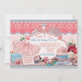 Tutus- och Tea Party Girls-klänning uppåt Inbjudningar