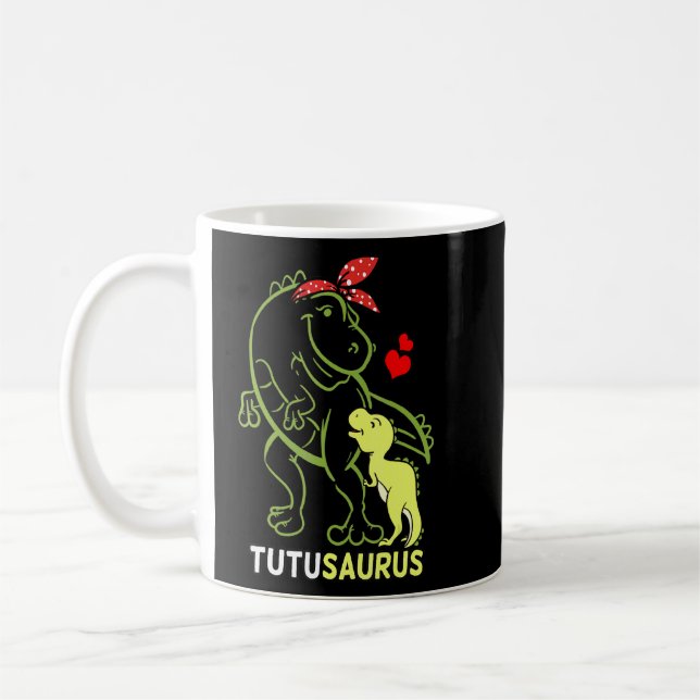 Tutusaurus Tutu Tyrannosaurus Dinosaur Baby Mor Kaffemugg (Vänster)