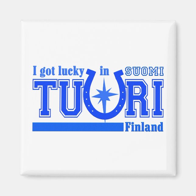 Tuuri Finland magnet - anpassningsbar (Framsidan)