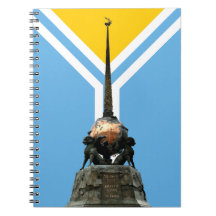 TUVA - Center of Asia Monument and Flagga notebook