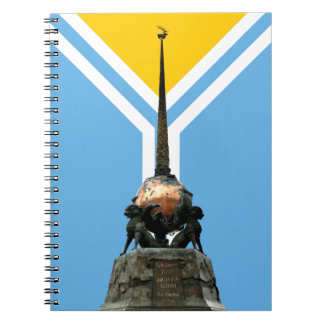 TUVA - Center of Asia Monument and Flagga notebook Anteckningsbok