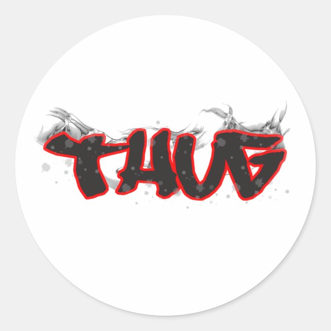 tuvaffärs-grafittidesign runt klistermärke (Framsida)