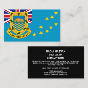 Tuvalan Flagga & Jacka av Arm, Flagga av Tuvalu Visitkort