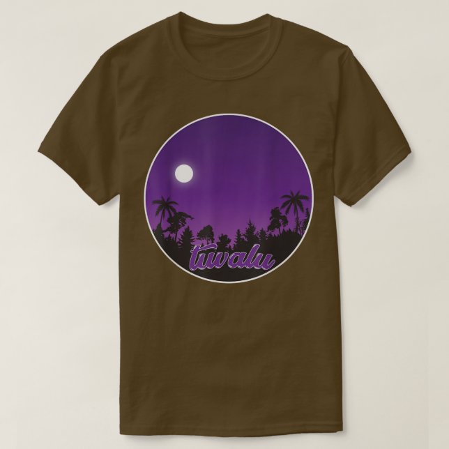 tuvalu by night med Handflatan T Shirt (Design framsida)
