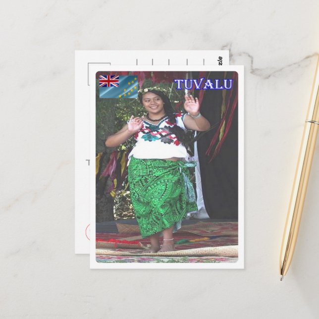 Tuvalu - Dansare - Vykort (Fram/Back In Situ)