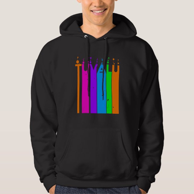 Tuvalu Färgglada Bubblor Hoodie (Framsida)