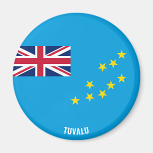 Tuvalu Flagga Charming Patriotic Magnet