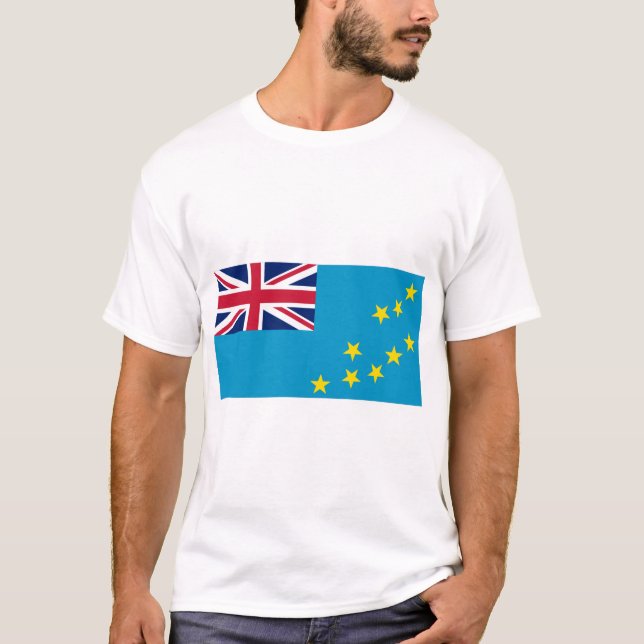 Tuvalu Flagga T Shirt (Framsida)
