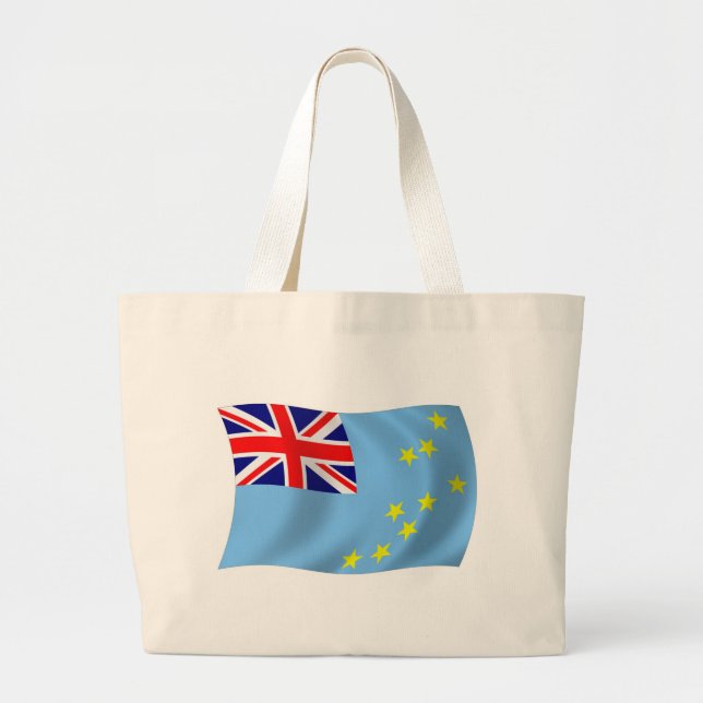 Tuvalu Flagga Tote Bag Jumbo Tygkasse (Framsidan)
