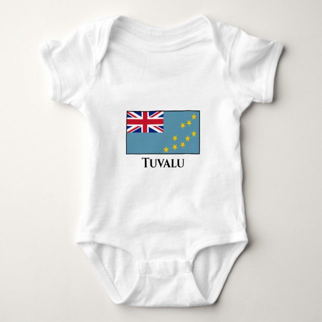 Tuvalu-Flagga (Tuvalan) T Shirt (Framsida)