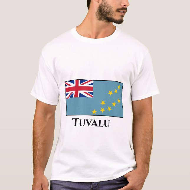 Tuvalu-Flagga (Tuvalan) T Shirt (Framsida)