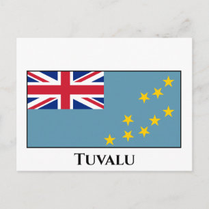 Tuvalu-Flagga (Tuvalan) Vykort
