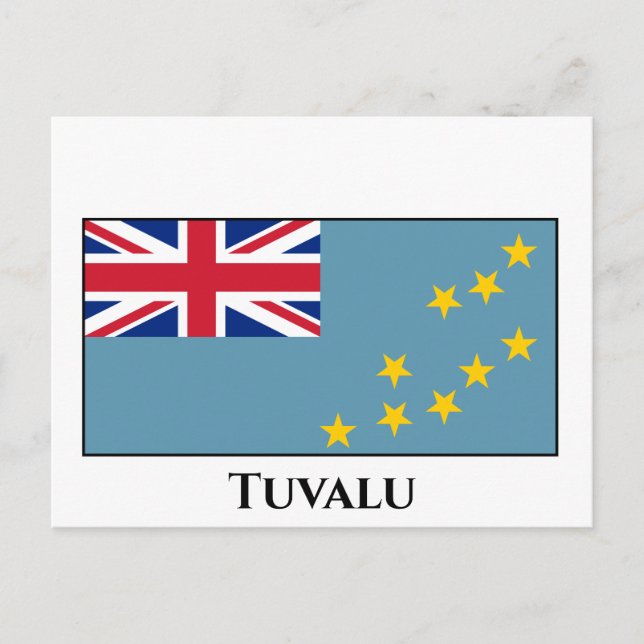 Tuvalu-Flagga (Tuvalan) Vykort (Framsida)