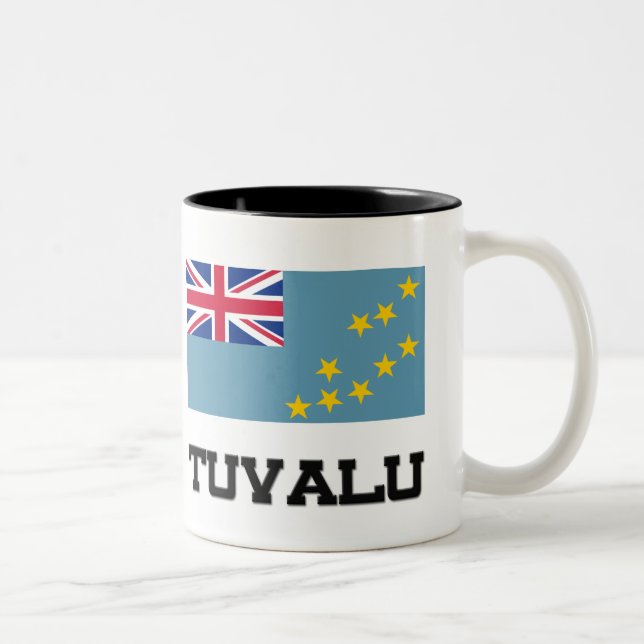 Tuvalu flagga Två-Tonad mugg (Höger)