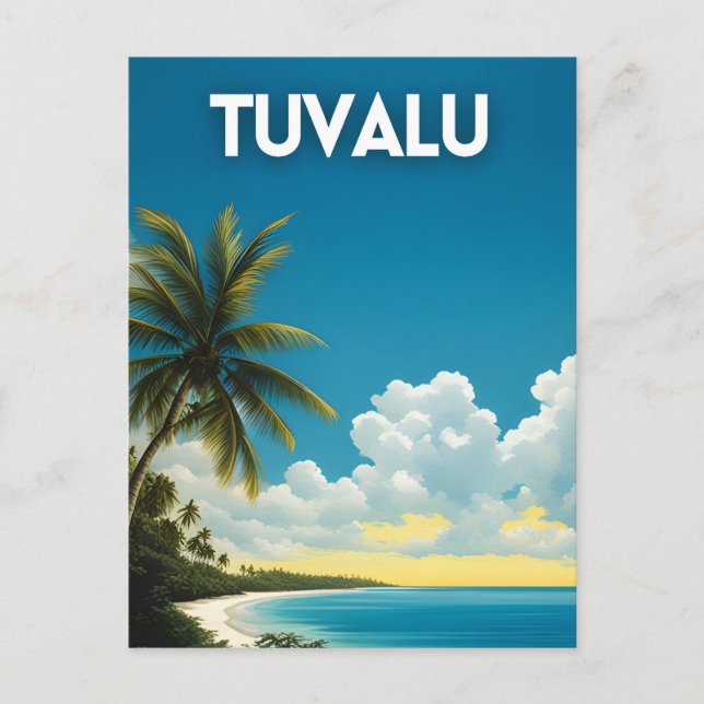 Tuvalu Vintage resor Poster Vykort (Framsida)