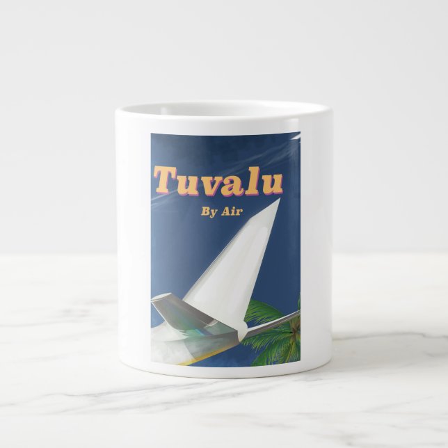 Tuvalu Vintage stil reseaffisch Jumbo Mugg (Framsidan)