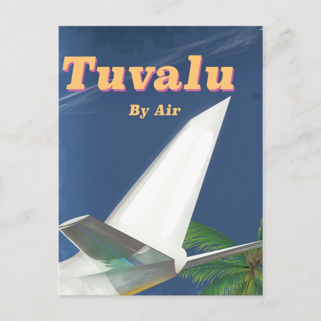 Tuvalu Vintage stil reseaffisch Vykort (Framsida)