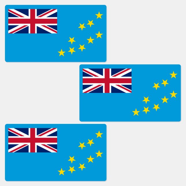 Tuvalus flagga klistermärke (Grupp)