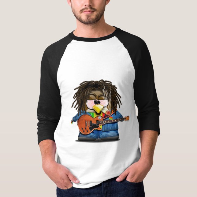 Tux för Rasta vippaReggae T-shirt (Framsida)