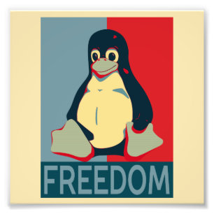 Tux-frihet för Linux-användare Fototryck