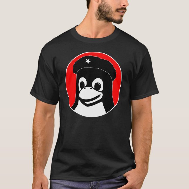 Tux Guevara (mörk) Tee Shirt (Framsida)