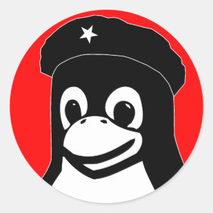 Tux Guevara Runt Klistermärke