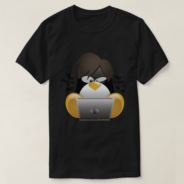 Tux hacker t shirt (Design framsida)
