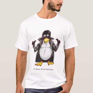 Tux i en trenchcoat tee shirt