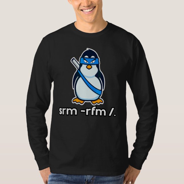 Tux Linux Penguin Programmer Computer Science Html T Shirt (Framsida)