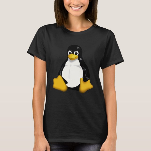 Tux Linux Penguin T Shirt (Framsida)