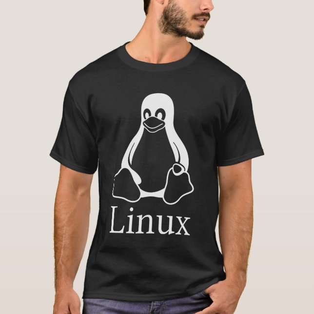 Tux-/Linuxmörkutslagsplats Tee Shirt (Framsida)