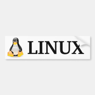 Tux med Linux Bildekal