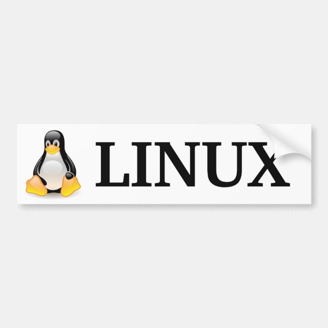 Tux med Linux Bildekal (Framsidan)