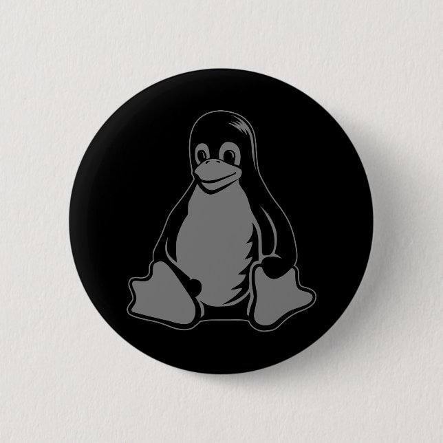 Tux Penguin - (Linux, Open Source, Copyleft, FSF) Knapp (Framsida)