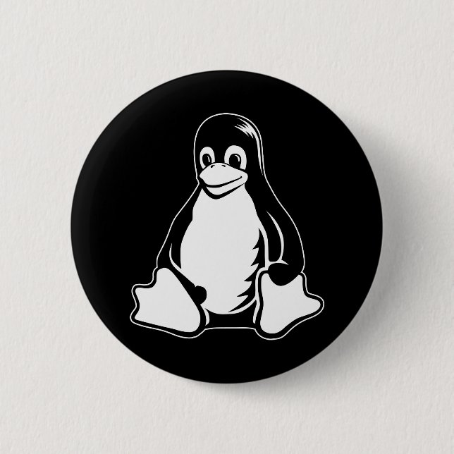 Tux Penguin - (Linux, Open Source, Copyleft, FSF) Knapp (Framsida)