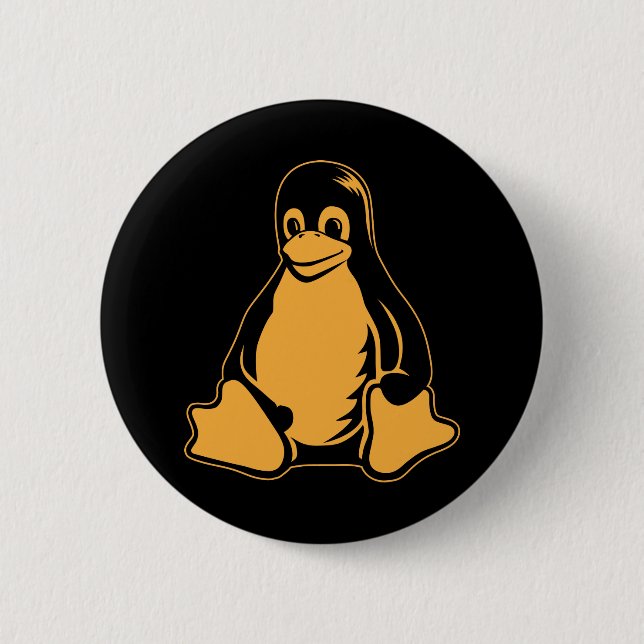 Tux Penguin - (Linux, Open Source, Copyleft, FSF) Knapp (Framsida)