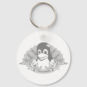 Tux Penguin - (Linux, Open Source, Copyleft, FSF) Nyckelring