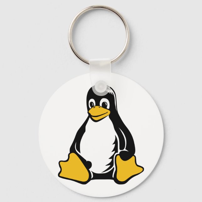 Tux Penguin - (Linux, Open Source, Copyleft, FSF) Nyckelring (Framsida)