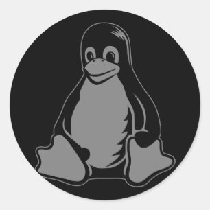 Tux Penguin - (Linux, Open Source, Copyleft, FSF) Runt Klistermärke