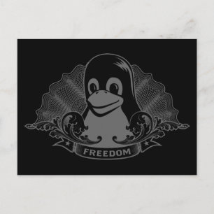 Tux Penguin - (Linux, Open Source, Copyleft, FSF) Vykort