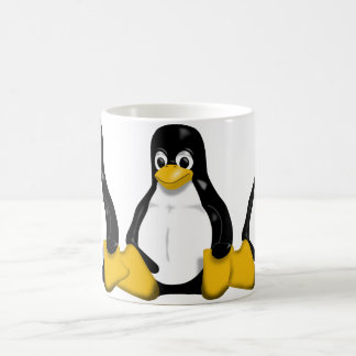Tux som upprepar mönster kaffemugg