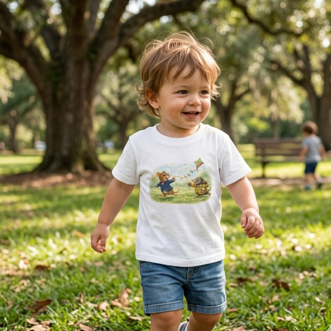 Tux & Twitch Meadow Kite Adventure T Shirt (Skapare uppladdad)