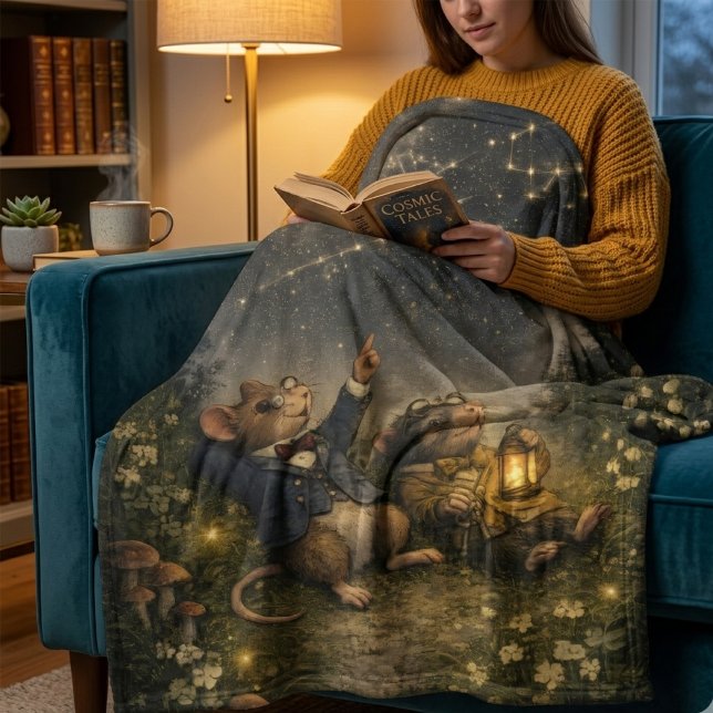 Tux & Twitch Under the Stars Fleecefilt (Skapare uppladdad)