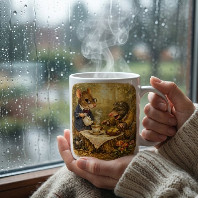 Tux & Twitch Woodland Tea Time Kaffemugg (Skapare uppladdad)