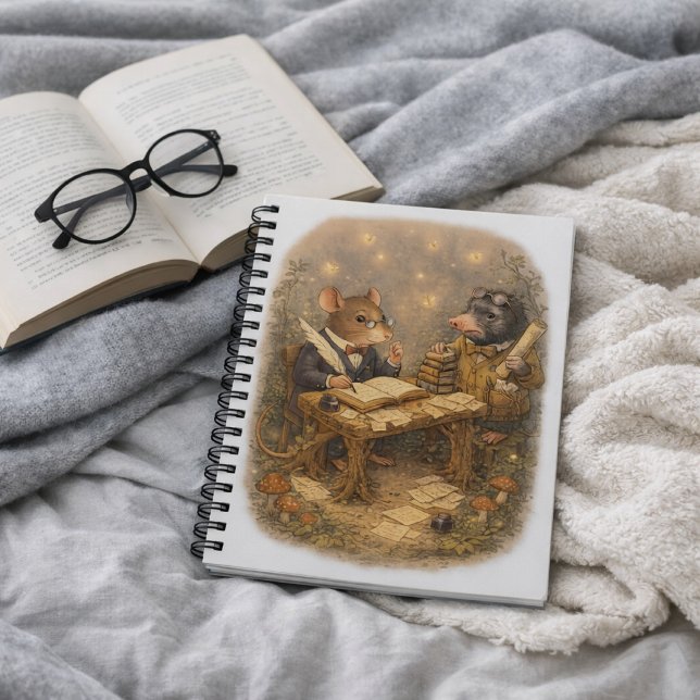 Tux & Twitch Woodland Writing Desk Anteckningsbok (Skapare uppladdad)