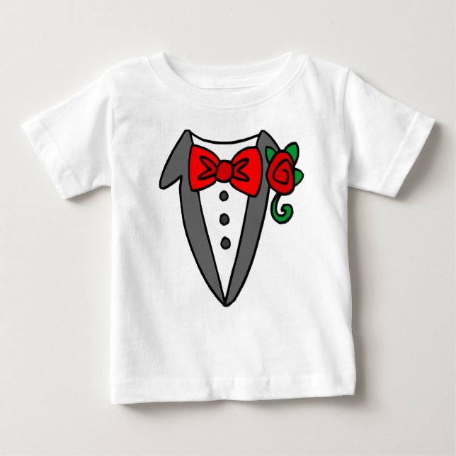 Tuxedo baby/småbarn t-shirt (Framsida)