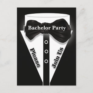 Tuxedo-bachelor-festpojkar Inbjudan Vykort