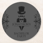 Tuxedo Bachelor Party Grått Underlägg Papper Rund<br><div class="desc">Tuxedo Bachelor Party Grått Round Papper Underlägg. Skapa perfekt bröllop eller bachelor Party-tillbehör. Anpassa den här designen med din egen text. Anpassa designen ytterligare genom att klicka på knappen "Redigera design".</div>